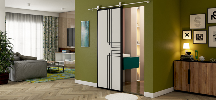 sliding bathroom door installation in San Lorenzo